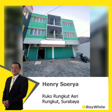 Dijual 2 ruko jejer bangunan baru murah 4 lantai, di Rungkut Asri