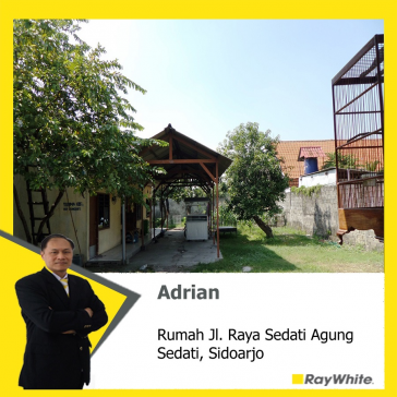 Dijual rumah hitung tanah di jl Raya Sedati Agung